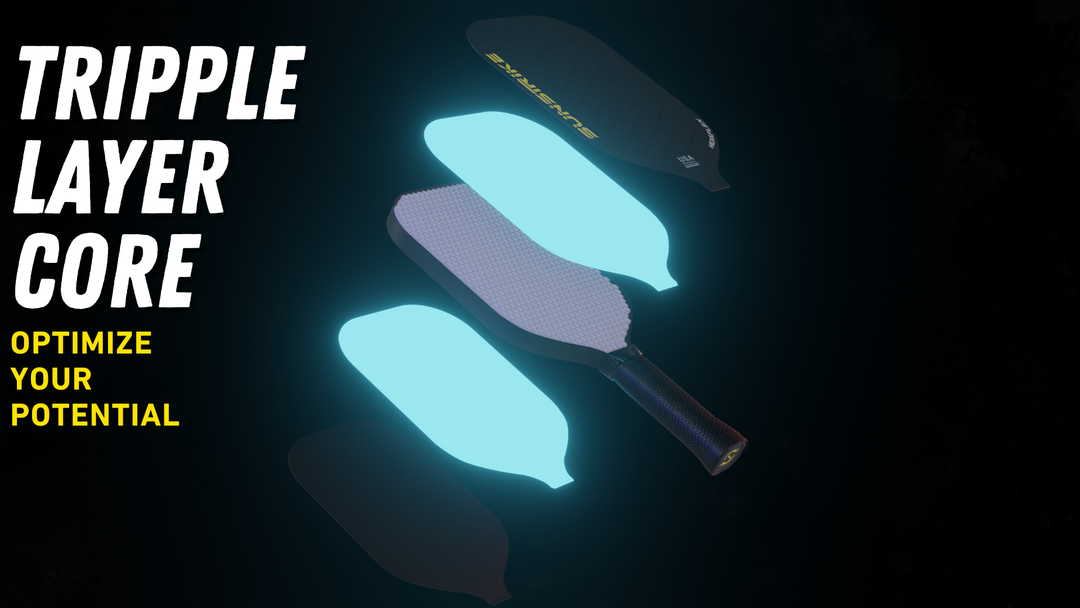 SunStrike’s Enhanced Tri-Layered PP Fusion Core Elevates Paddle Performance!