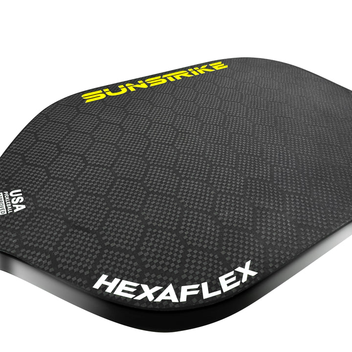 14mm Edgeless pickleball paddle with HexaFlex™ honeycomb carbon fiber surface